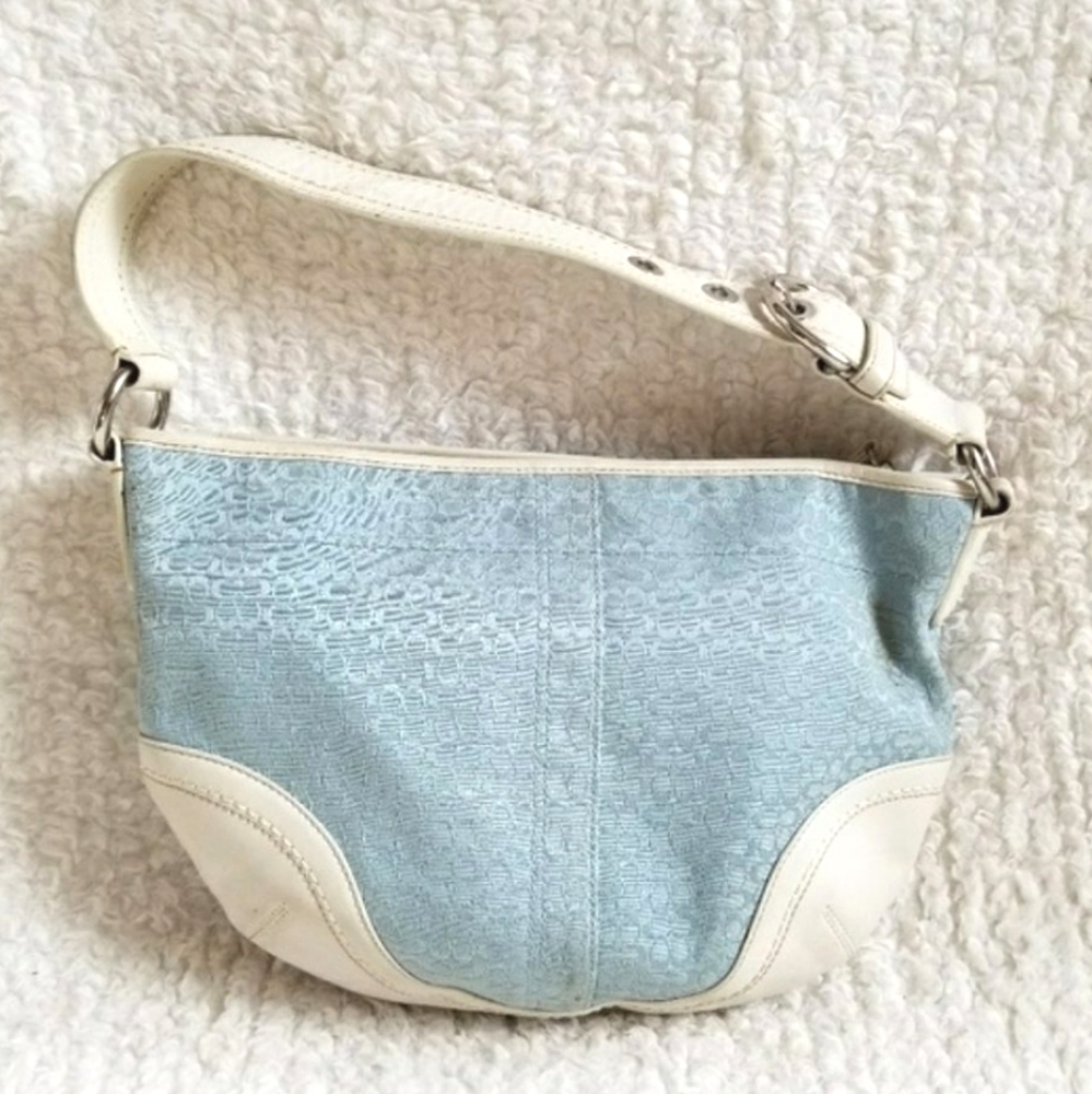 Coach Vintage Signature Blue White Purse